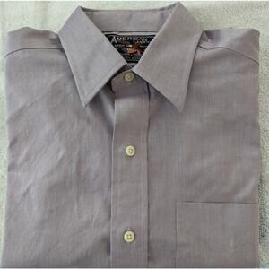 American Living Long Sleeve Button Down Shirt Men's 15 32/33 Purple 100% Cotton